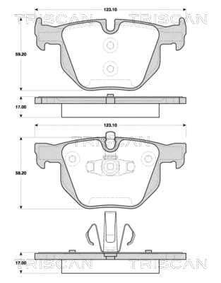 Brake Pad Set, disc brake (8110 11030)