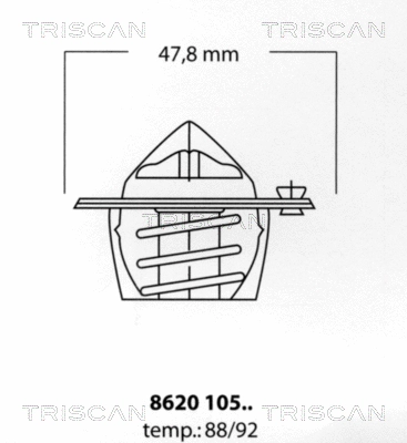 Thermostat, coolant (8620 10592)
