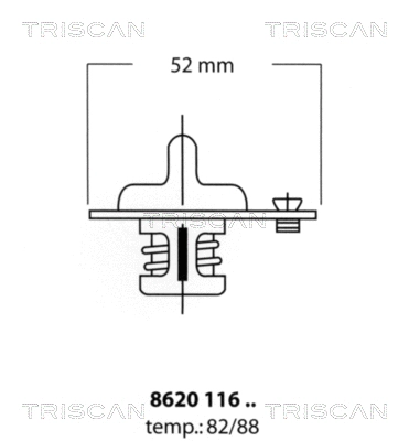 Thermostat, coolant (8620 11682)