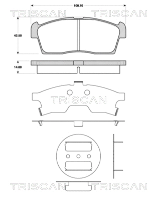 Brake Pad Set, disc brake (8110 69015)