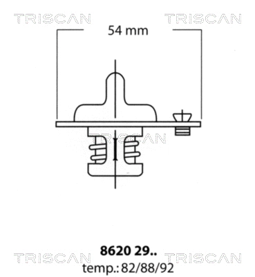 Thermostat, coolant (8620 2992)