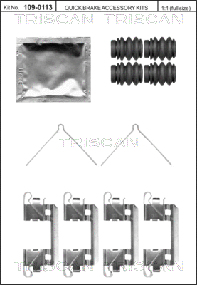 Accessory Kit, disc brake pad (8105 401622)