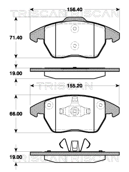 Brake Pad Set, disc brake (8110 28038)