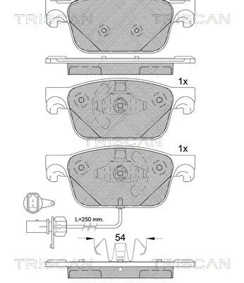 Brake Pad Set, disc brake (8110 29186)