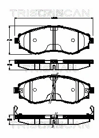 Brake Pad Set, disc brake (8110 21008)