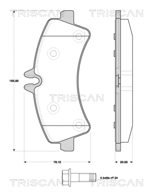 Brake Pad Set, disc brake (8110 10559)