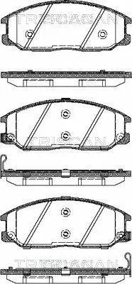 Brake Pad Set, disc brake (8110 43013)