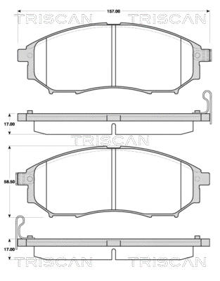 Brake Pad Set, disc brake (8110 14047)