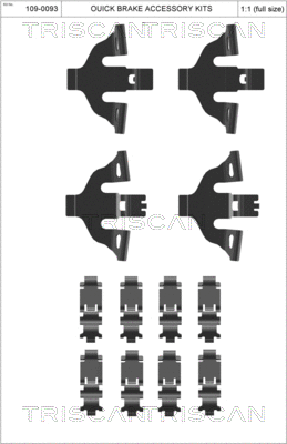Accessory Kit, disc brake pad (8105 291627)