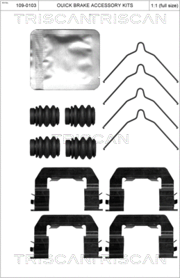 Accessory Kit, disc brake pad (8105 431656)