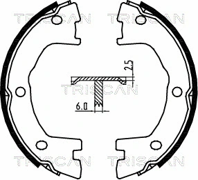 Brake Shoe Set, parking brake (8100 15025)
