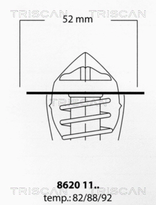 Thermostat, coolant (8620 1182)