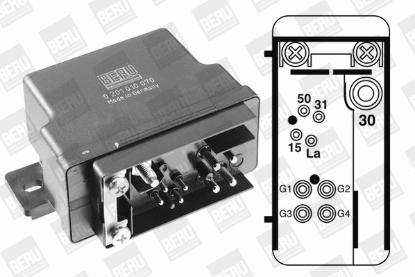 Relay, glow plug system