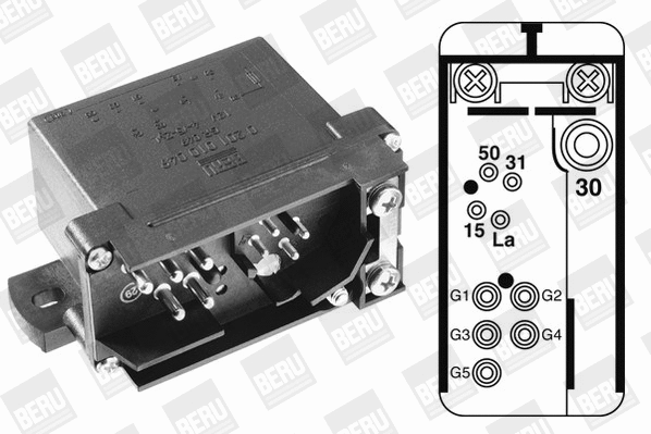 Relay, glow plug system
