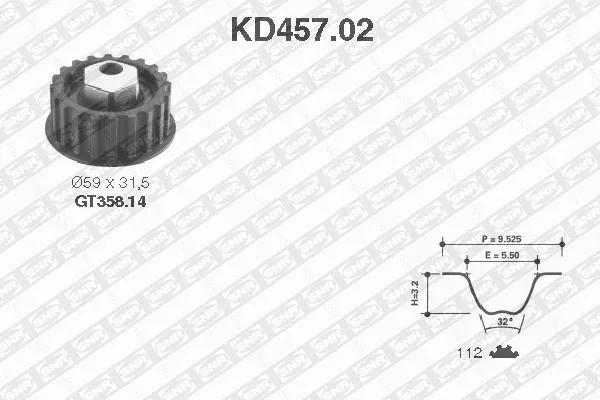 Timing Belt Kit (KD457.02)