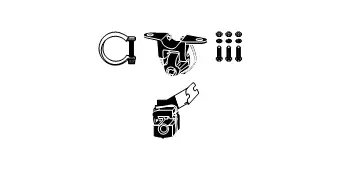 Mounting Kit, exhaust system (82 22 4809)
