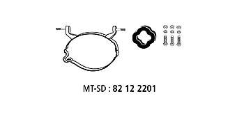 Mounting Kit, exhaust system (82 12 2201)