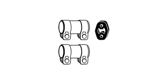 Mounting Kit, muffler (82 11 9823)