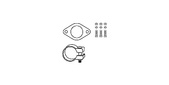 Mounting Kit, catalytic converter (82 35 8193)