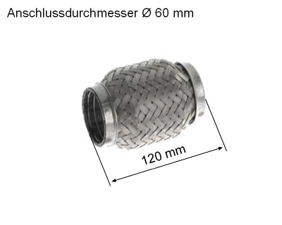 Flexible Pipe, exhaust system (83 00 8522)