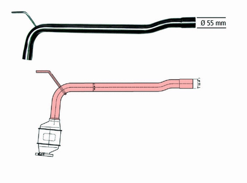 Repair Pipe, catalytic converter (91 11 1504)