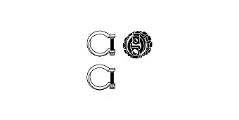 Mounting Kit, catalytic converter (82 22 4448)