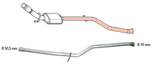 Repair Pipe, catalytic converter (91 21 1501)