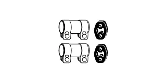 Mounting Kit, muffler (82 11 9803)