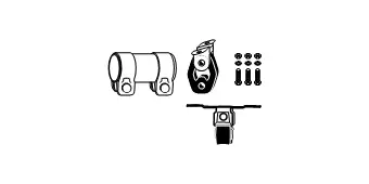 Mounting Kit, muffler (82 11 9824)