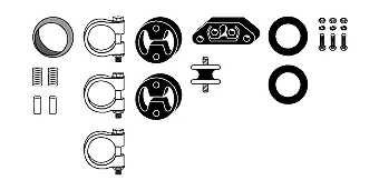 Mounting Kit, exhaust system (82 23 4140)