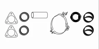 Mounting Kit, exhaust system (82 12 2843)