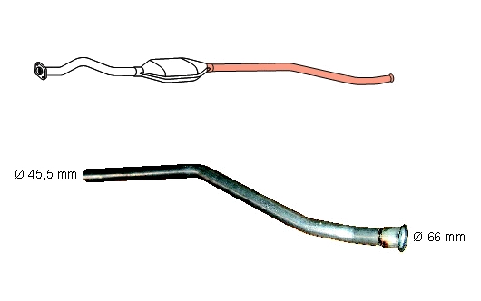 Repair Pipe, catalytic converter (91 21 0091)