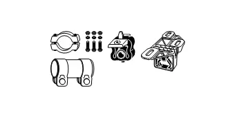 Mounting Kit, exhaust system (82 23 4347)