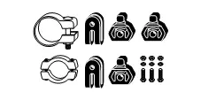 Mounting Kit, exhaust system (82 23 4179)