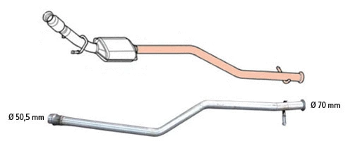 Repair Pipe, catalytic converter (91 21 1505)