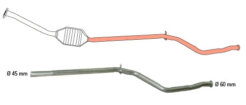 Repair Pipe, catalytic converter (91 22 8051)