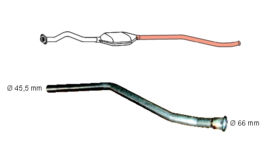 Repair Pipe, catalytic converter (91 21 6954)