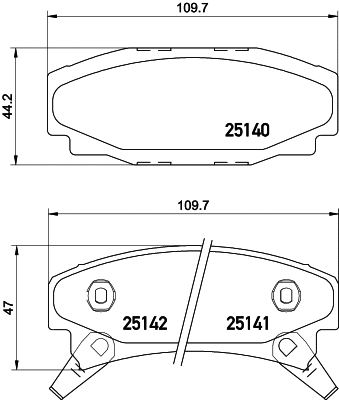 Brake Pad Set, disc brake (T2036)