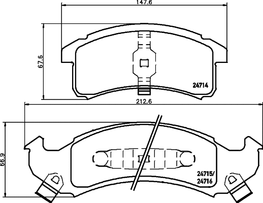 Brake Pad Set, disc brake (T1811)