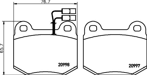 Brake Pad Set, disc brake (T4170)