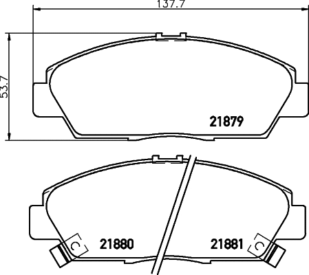 Brake Pad Set, disc brake (T3035)