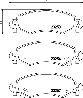 Brake Pad Set, disc brake (T3121)