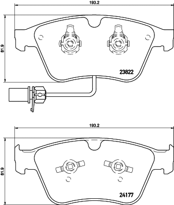 Brake Pad Set, disc brake (T2082)