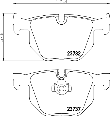 Brake Pad Set, disc brake (T1366)