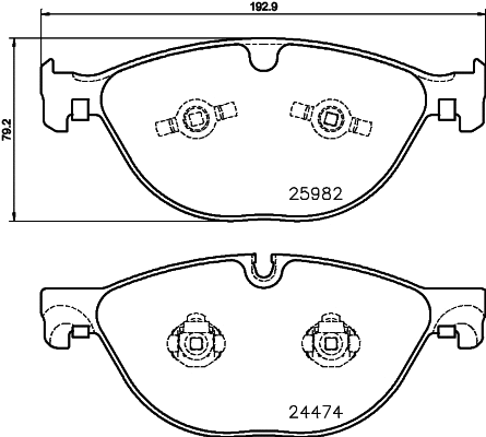 Brake Pad Set, disc brake (T2422)