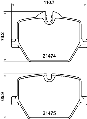 Brake Pad Set, disc brake (T2347)