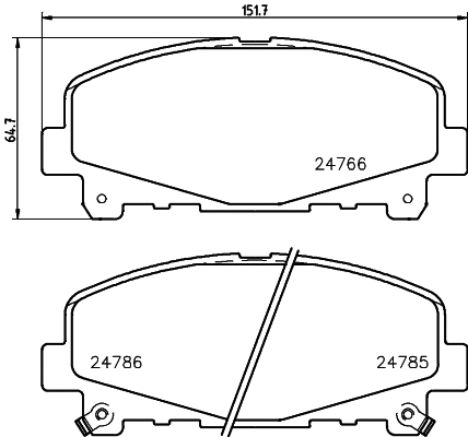 Brake Pad Set, disc brake (T1762)