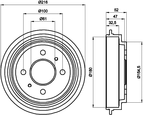 Brake Drum (62923)