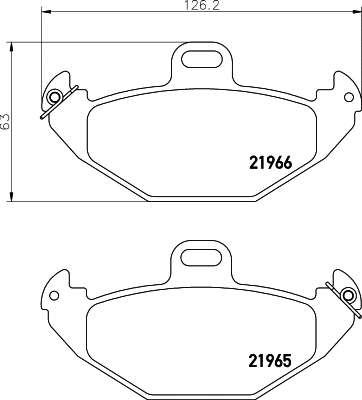 Brake Pad Set, disc brake (T9097)
