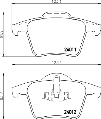 Brake Pad Set, disc brake (T1394)